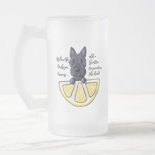 KiniArt Scottie Life Lemons Frostat Ölglas