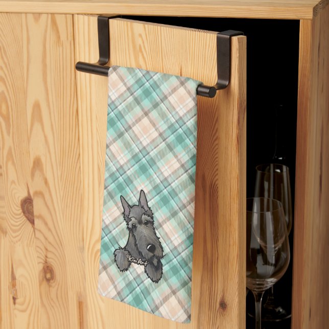 KiniArt Scottie på Marina Play Kitchen Towel Kökshandduk (Thirds Fold)