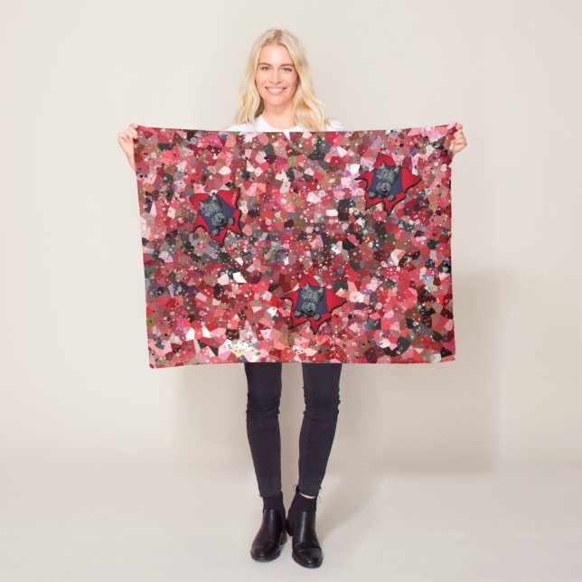 KiniArt Scottie Red Abstrakt Fleecefilt (På plats)