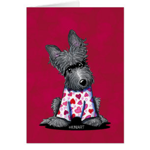 KiniArt Scottie Terrier Pajamas Hälsningskort