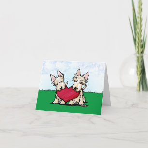 KiniArt Scottish Terrier Duo Card Helgkort