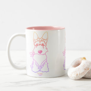 KiniArt Scottish Terrier Två-Tonad Mugg