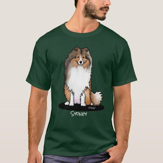 KiniArt Sheltie T Shirt (Framsida)