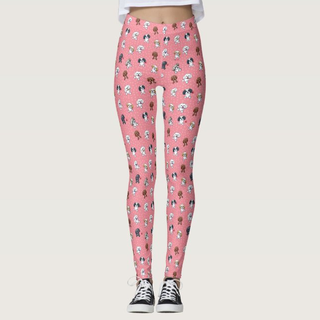 KiniArt Shih Tzu Hundar Leggings (Framsida)
