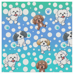 KiniArt Shih Tzu Hundar Multifärgad Tyg