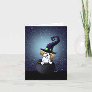 KiniArt Shih Tzu Witch Halloween Kort