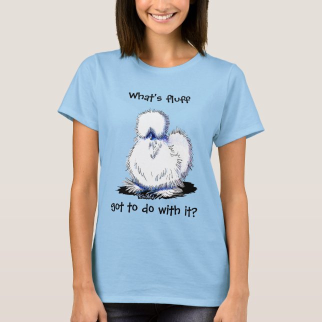 KiniArt Silkie Chicken Humor T-Shirt (Framsida)