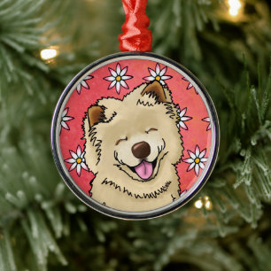 KiniArt Smiling Chow Metall Ornament