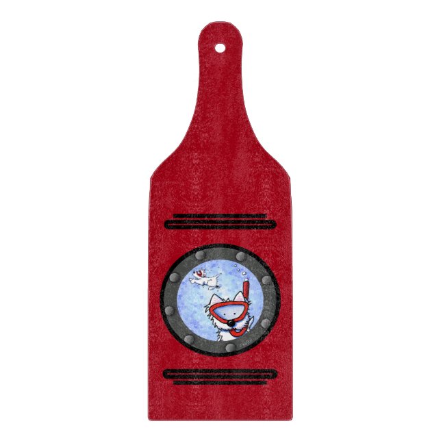 KiniArt Snorkeling Westie Porthole (Framsidan)