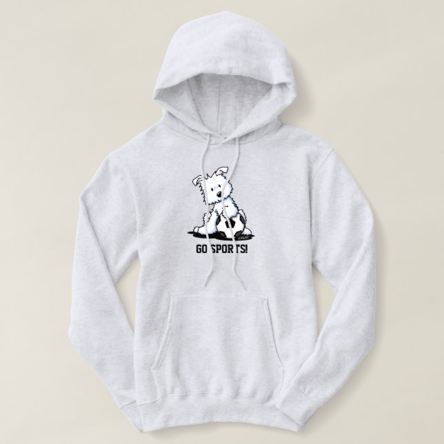 KiniArt Soccer Westie Puppy T Shirt (Design framsida)