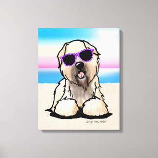 KiniArt Soft Jackat Wheaten Terrier-Hund Beach Canvastryck