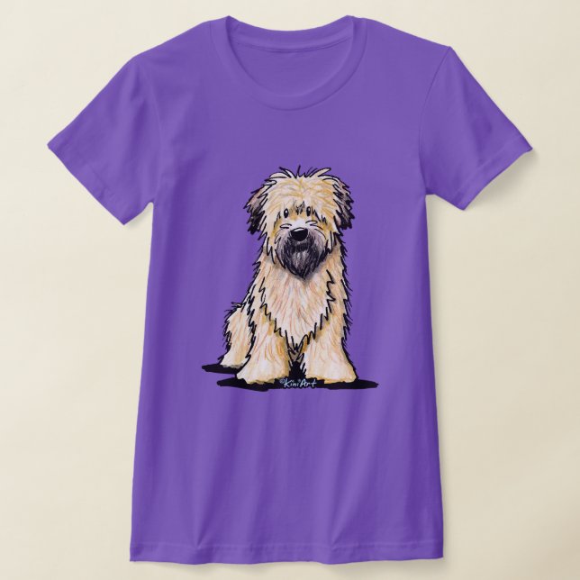 KiniArt Soft Jackat Wheaten Terrier T Shirt (Laydown)