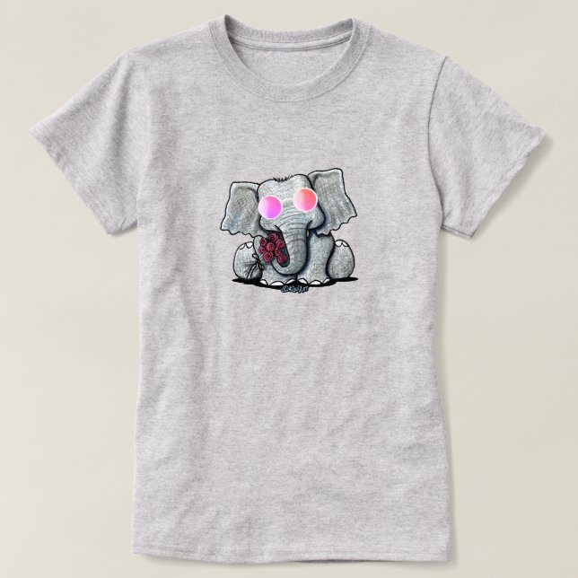 KiniArt Söt Elefant T-Shirt (Design framsida)