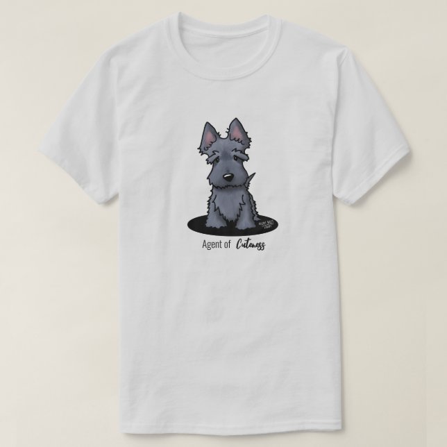 KiniArt Söt Scottie T-Shirt (Design framsida)