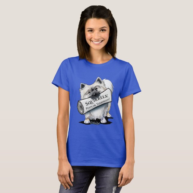 KiniArt söta Chester Pom med tidningen T Shirt (Hel framsida)
