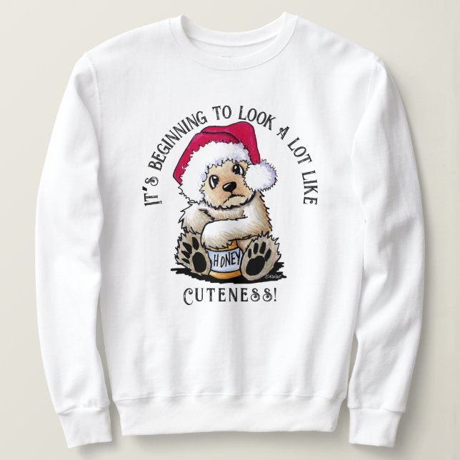 KiniArt Spirit Bear-jul-sötskjorta T Shirt (Design framsida)