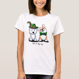 KiniArt St. Paddy's Westie och Corgi T-shirt