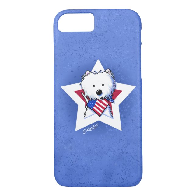 KiniArt Star Speckled Westie Case-Mate iPhone Skal (Baksida)