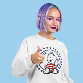 KiniArt Stars och stripes Westie Sweatshirt T Shirt