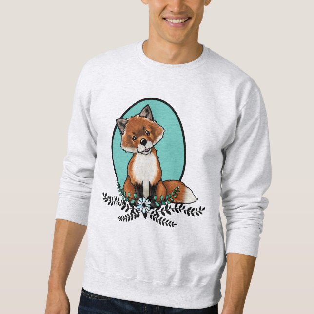 KiniArt Sweet Fox T-Shirt Lång Ärmad Tröja (Framsida)