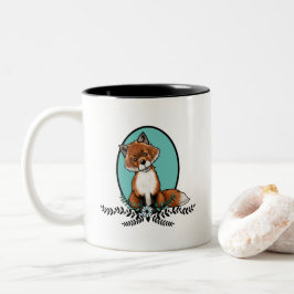 KiniArt Sweet Fox Två-Tonad Mugg