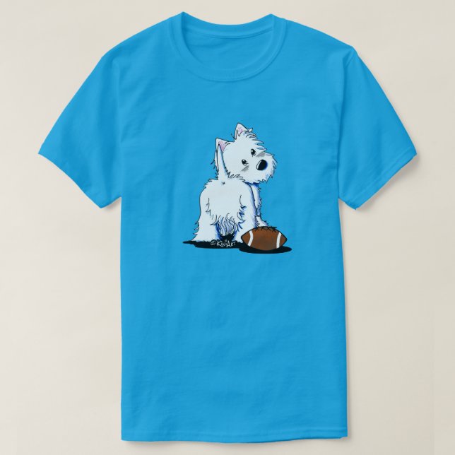 KiniArt Tailgate Westie T Shirt (Design framsida)