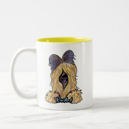 KiniArt Tawny Briard Two-Tone Coffee Mugg