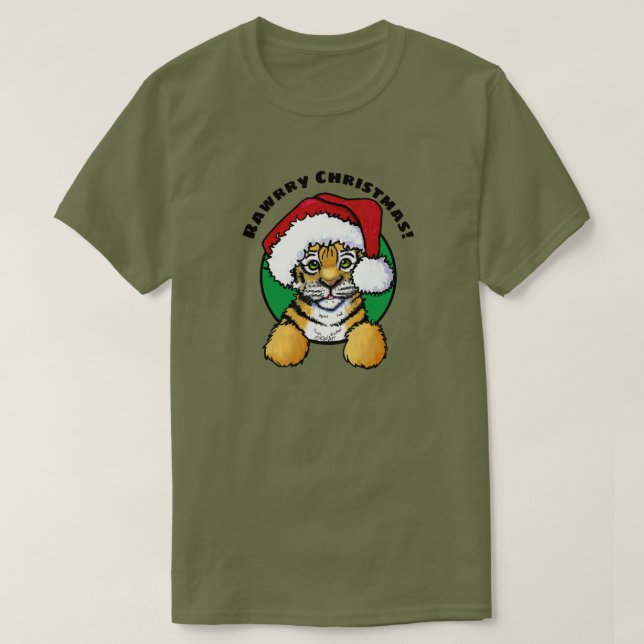 KiniArt Tiger Cub Jul  T Shirt (Design framsida)