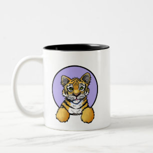 KiniArt Tiger Tvåtons Kaffe Mugg