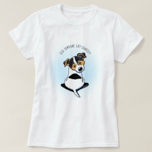 KiniArt Trefärgad Jack Russell Terrier T Shirt