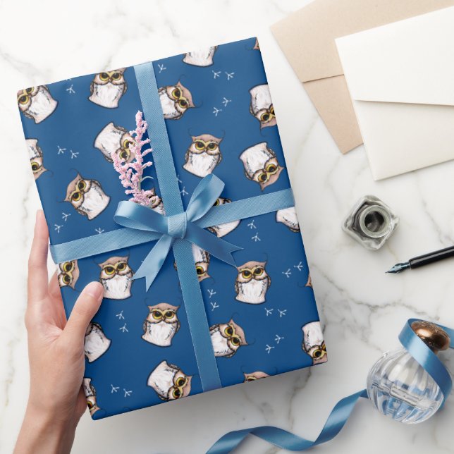 KiniArt Uggla Wrapping Papper Presentpapper (Gåvor)