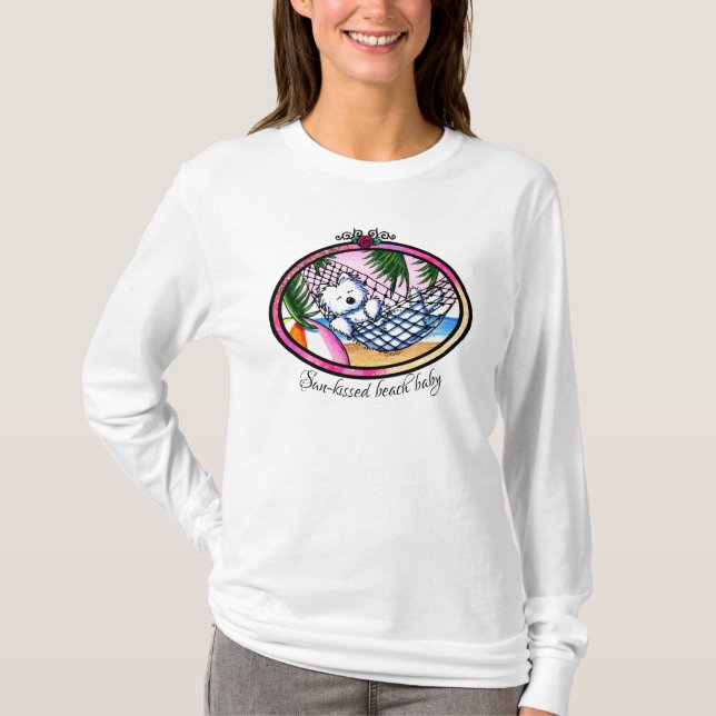 KiniArt Vacation Westie T-Shirt (Framsida)