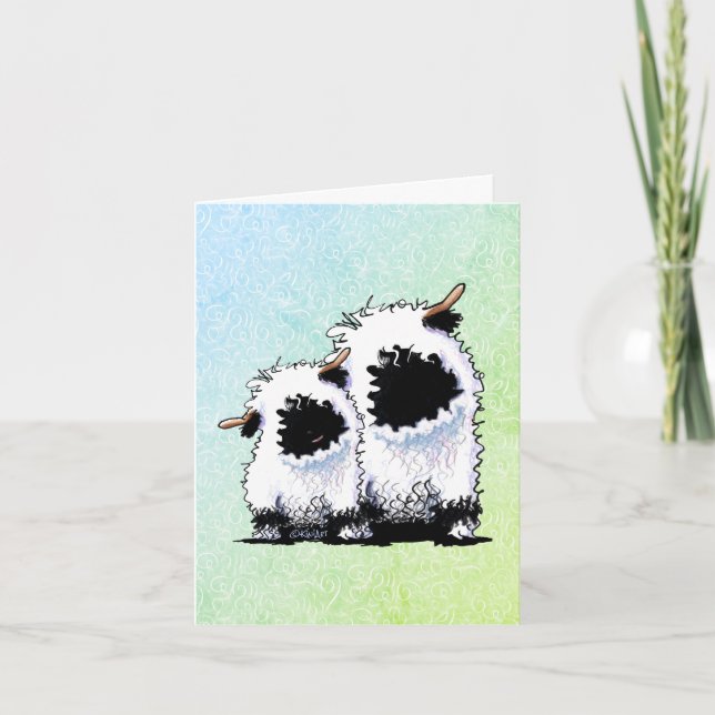 KiniArt Valais BlRecogse Sheep Card Inbjudan (Framsida)