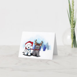 KiniArt Walking Buddies-julkort Tack Kort
