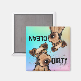 KiniArt Welsh Terrier Dishwasher Magnet