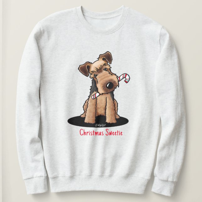 KiniArt Welsh Terrier-jul T Shirt (Design framsida)