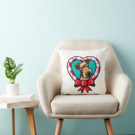 KiniArt Welsh Terrier-julgranen Décor Kudde
