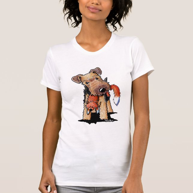 KiniArt Welsh Terrier T Shirt (Framsida)