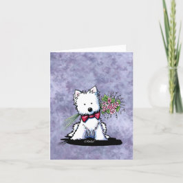 KiniArt Westie Alla hjärtans dag-kort Tack Kort