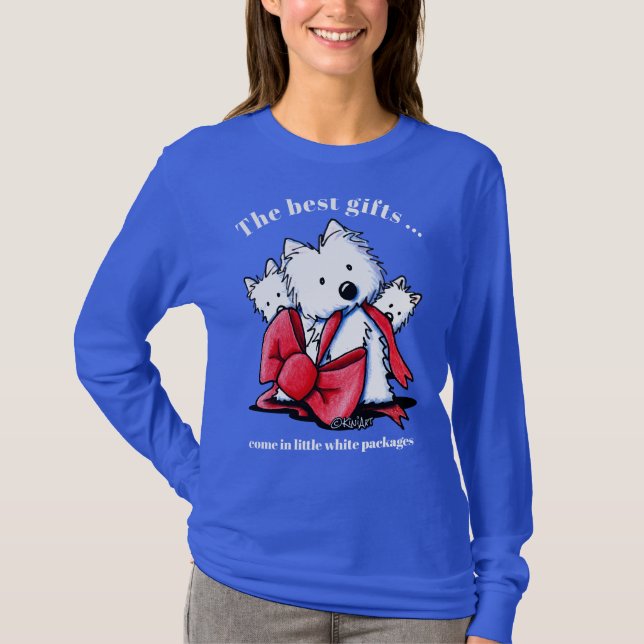 KiniArt Westie BÄST GÅVAKOM T Shirt (Framsida)