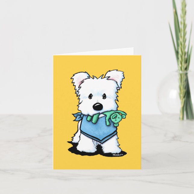 KiniArt Westie Bestie Card Kort (Framsida)