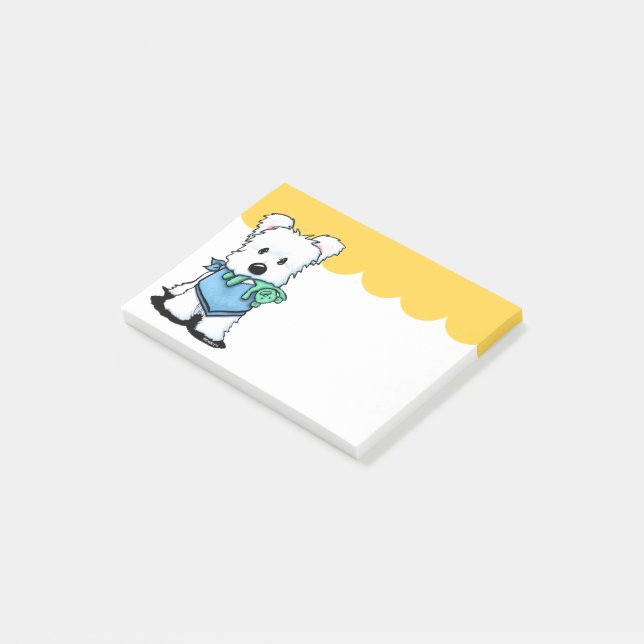 KiniArt Westie Bestie Post-it Notes Block (Vinklad)
