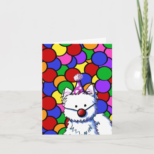 KiniArt Westie Birthday Card Kort (Framsida)