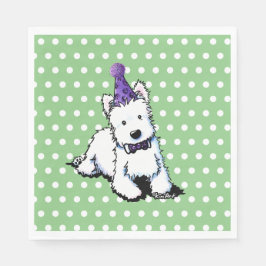 KiniArt Westie Birthday Pappersservett