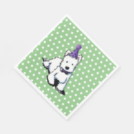 KiniArt Westie Birthday Pappersservett