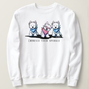 KiniArt Westie Blå själv T Shirt