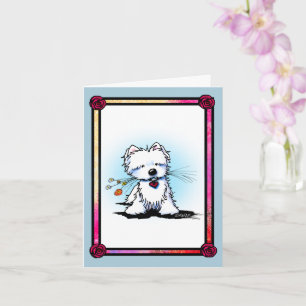 KiniArt Westie-Blommigt Kort