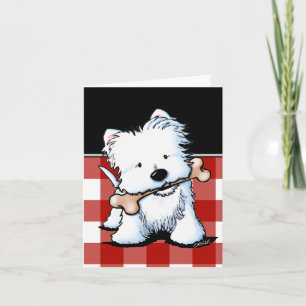 KiniArt Westie Bone-aptitkort Kort