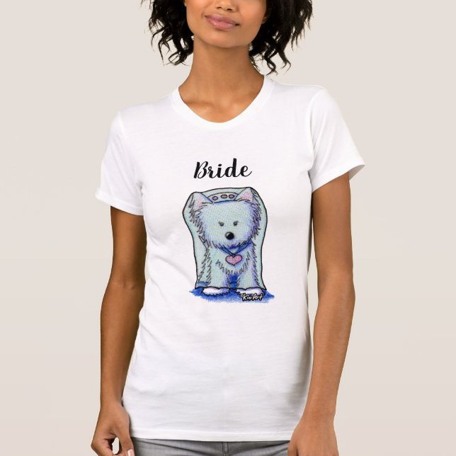 KiniArt Westie BRIDE T Shirt (Framsida)