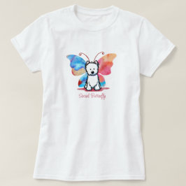 KiniArt Westie Butterfly T Shirt